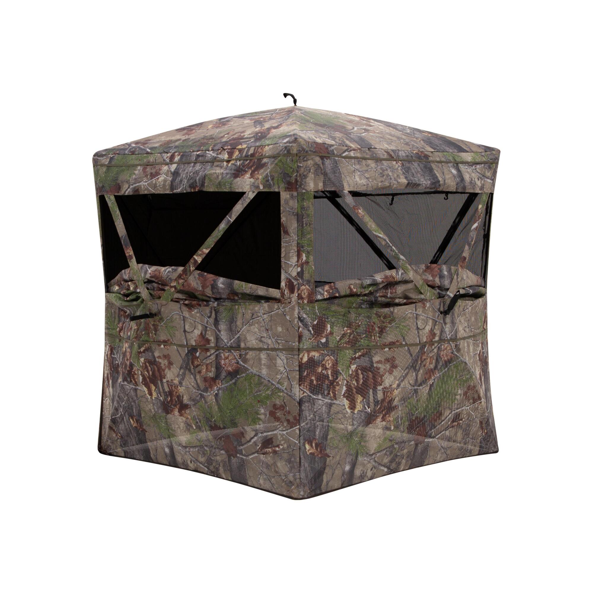 Barronett Blinds Insight See-Through Hunting Blind — 68in. x 71in. x 71in., View-Through Fabric, Silent Shooting Windows, Bloodtrail Backwoods, Model# NS200BW
